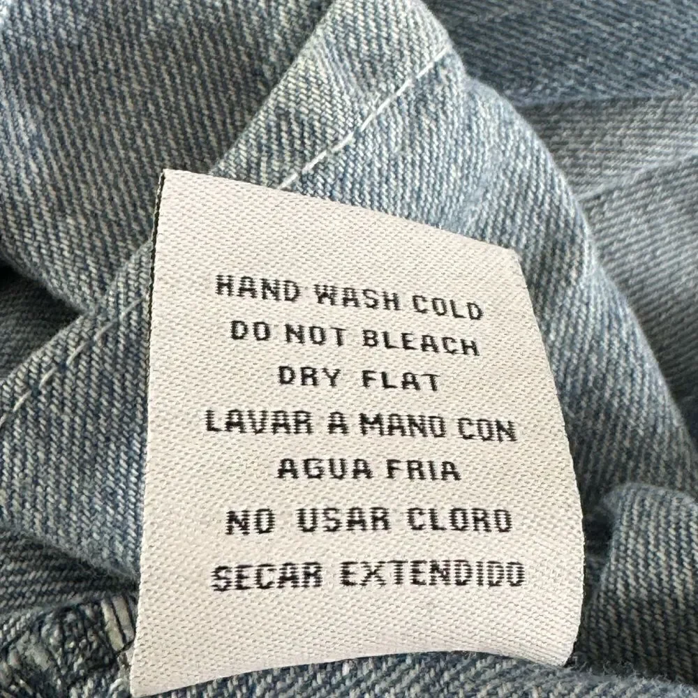 Salt + Soul jeans Womens Size Small High Rise Wide slouchy Leg Blue Cropped Boho